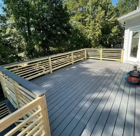 Deck construction project photograph 5