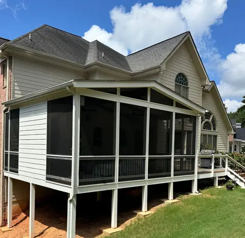 Deck construction project photograph 1
