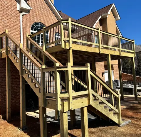 Deck construction project photograph 1